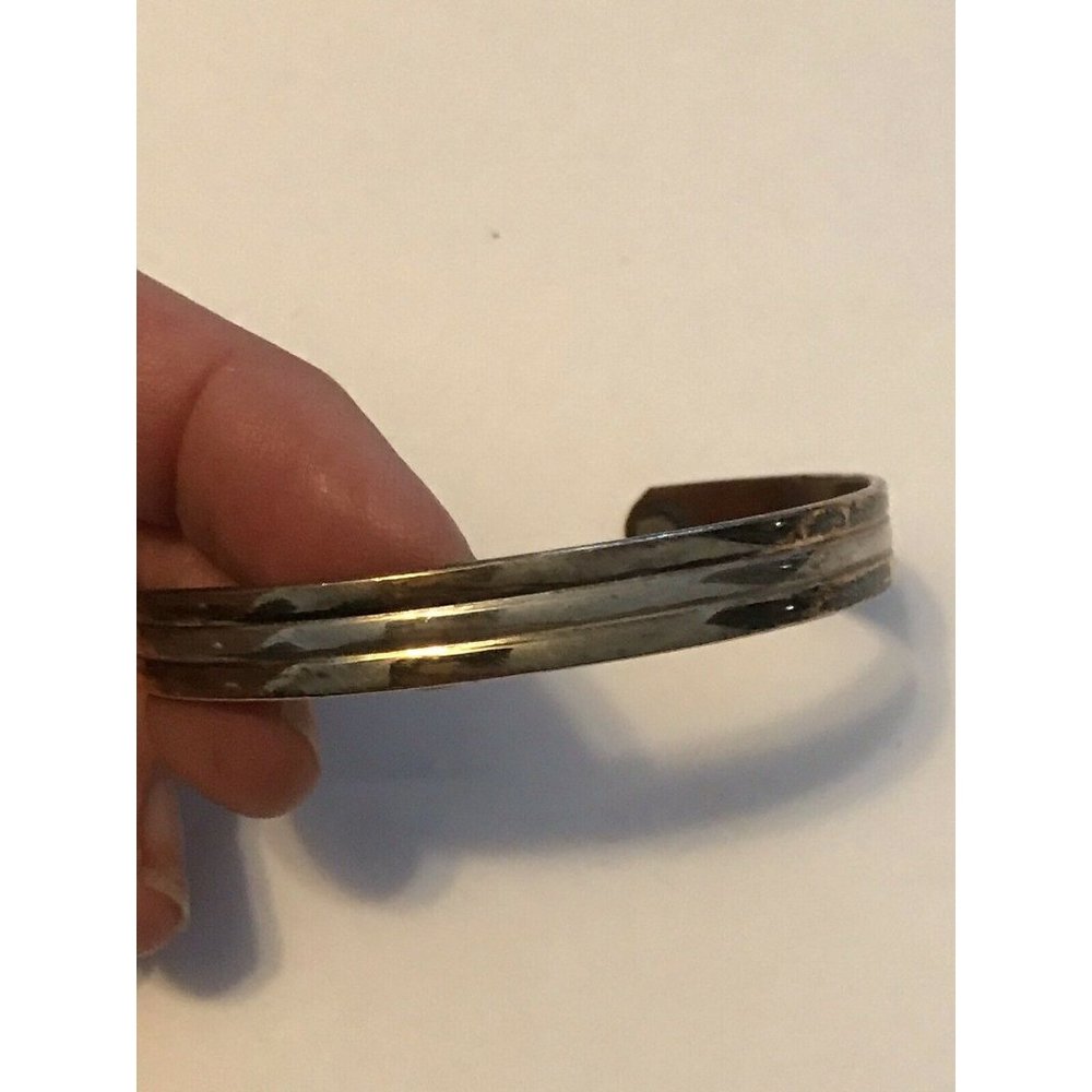Copper Magnetic Arthritis Pain Relief Bangle Cuff Two tone
